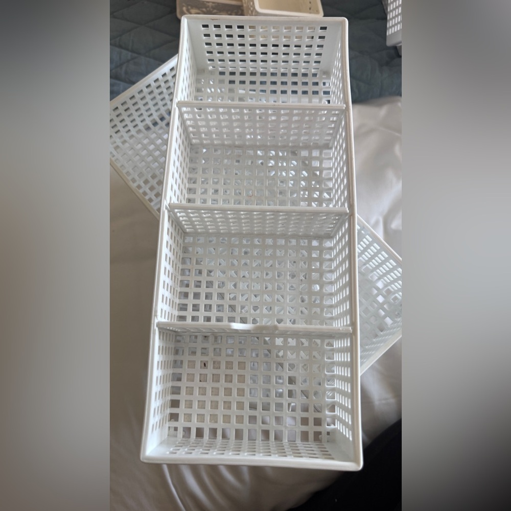 White Grid Storage Organizer (Set of 8)